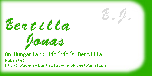bertilla jonas business card